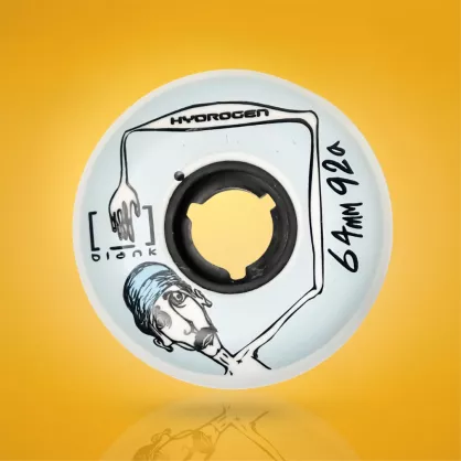 Kółka do rolek Rollerblade Hydrogen BLANK 64 mm / 92A błękitno-szare (4 szt.)