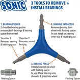 Klucz do rolek Sonic Sports Pro Tool niebieski - 3
