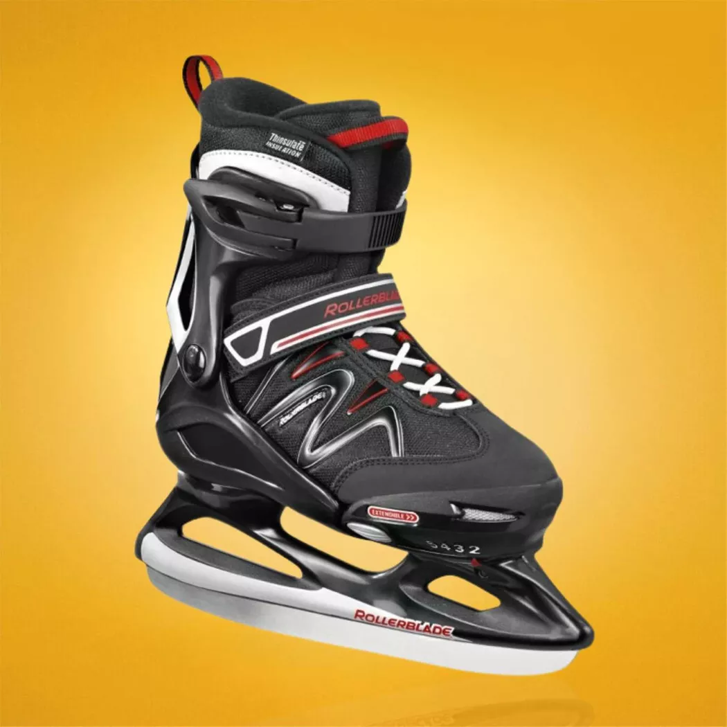 Łyżwy dziecięce regulowane Rollerblade Comet XT Ice czarno-czerwone