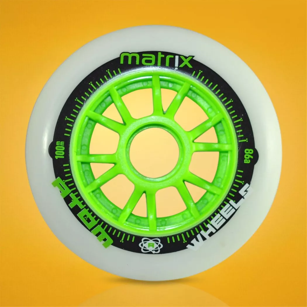 Kółka Atom Skates Matrix 100mm zielone