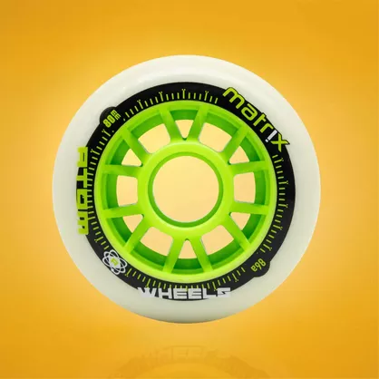 Kółka do rolek Atom Skates Matrix 80mm 86A zielone (8 szt.)