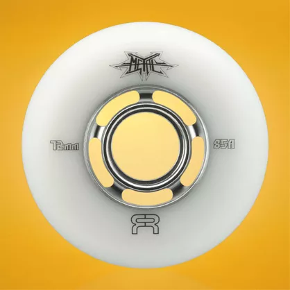 Kółka do rolek FR Skates - Metal Wheels białe 72mm/85a (4 szt.)