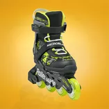 Rolki dziecięce Rollerblade Microblade SL czarno-limonkowe - 3