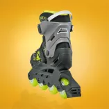 Rolki dziecięce Rollerblade Microblade SL czarno-limonkowe - 4