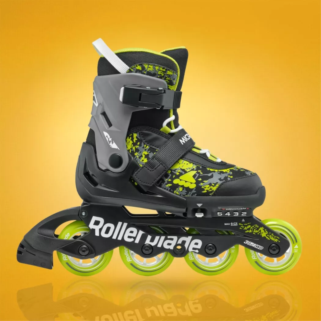 Rolki dziecięce Rollerblade Microblade SL czarno-limonkowe