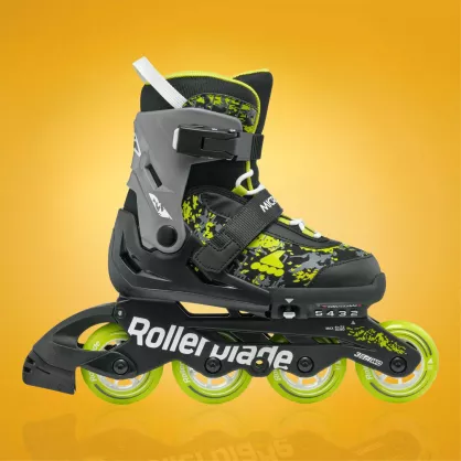 Rolki dziecięce Rollerblade Microblade SL czarno-limonkowe