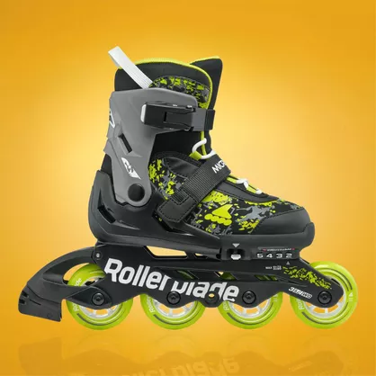 Rolki dziecięce Rollerblade Microblade SL czarno-limonkowe
