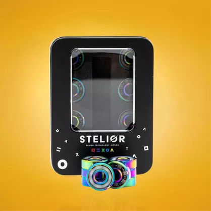 Łożyska hybrydowe tytanowe Stelior Black Ceramic do rolek (16 szt.)
