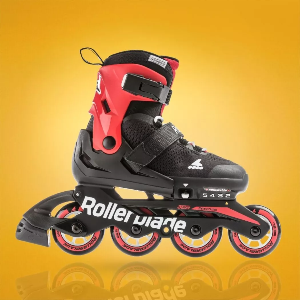 Rolki Rollerblade Microblade Free czarno-czerwone
