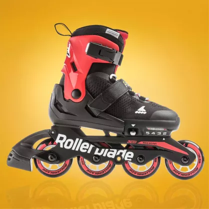 Rolki Rollerblade Microblade Free czarno-czerwone
