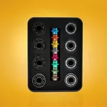 Łożyska hybrydowe czarne Stelior Black Ceramic do rolek (16 szt.)