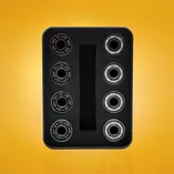 Łożyska hybrydowe czarne Stelior Black Ceramic do rolek (16 szt.)