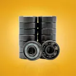 Łożyska hybrydowe czarne Stelior Black Ceramic do rolek (16 szt.)