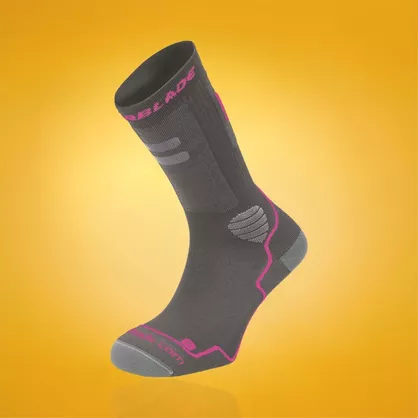 Skarpety Damskie Rollerblade High Performance W szaro-różowe