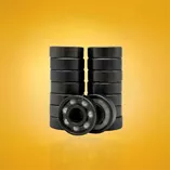 Łożyska hybrydowe czarne Stelior White Ceramic do rolek (16 szt.)