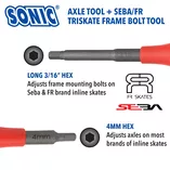 Klucz do rolek Sonic Sports Pro Tool + F pomarańczowy - 3
