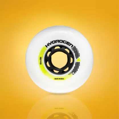 Kółka do rolek Rollerblade Hydrogen 80 mm / 85A white-lime (8 szt.)