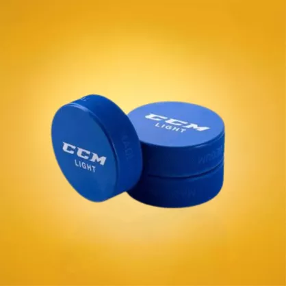 Krążki hokejowe treningowe CCM Light Blue 3-pak