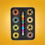 Łożyska hybrydowe 5-kulkowe złote Stelior Black Ceramic do rolek (16 szt.)