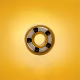 Łożyska hybrydowe 5-kulkowe złote Stelior Black Ceramic do rolek (16 szt.)