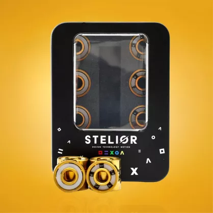 Łożyska hybrydowe Stelior Black Ceramic 5-kulkowe złote (16 szt.)