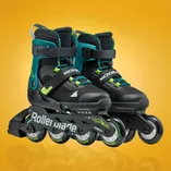 Rolki dziecięce Rollerblade Microblade XT czarno-zielone