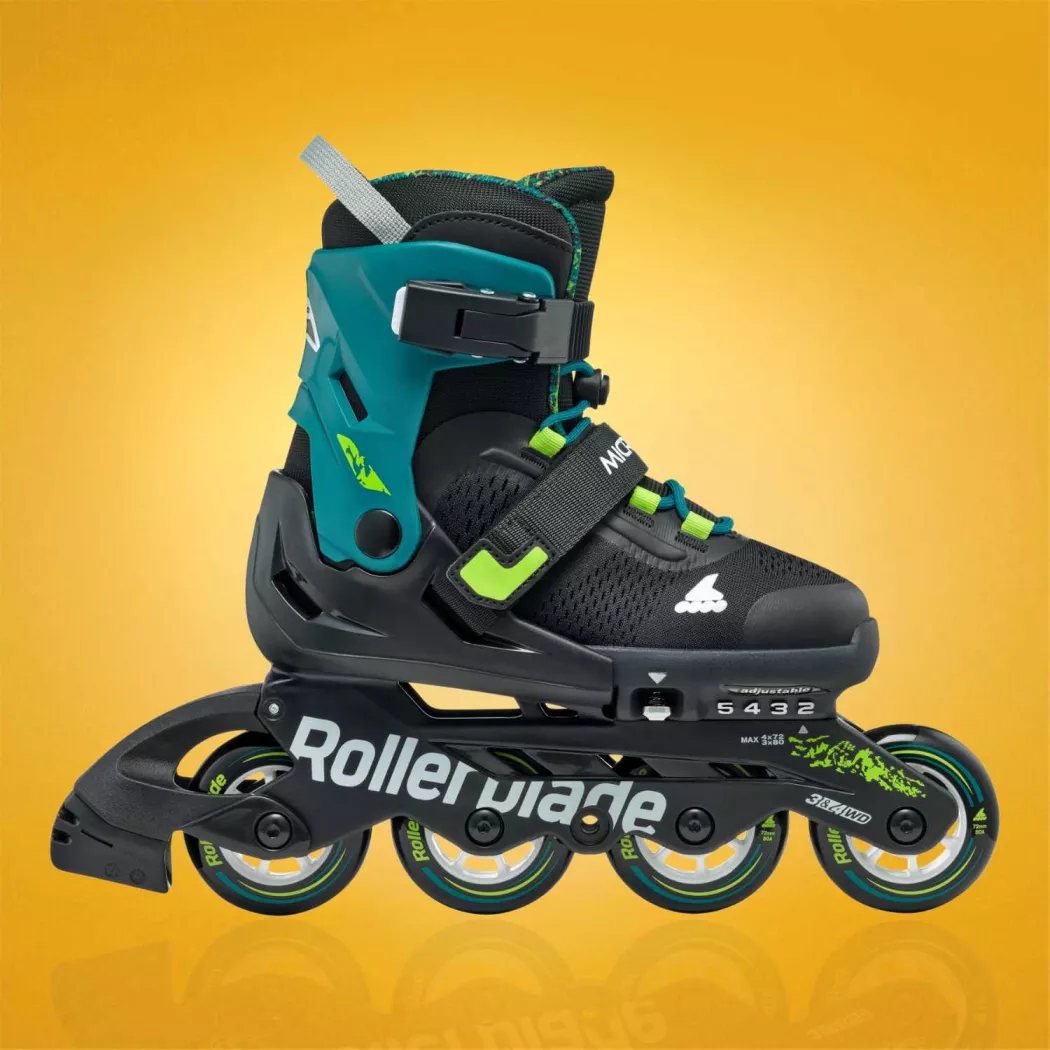 Rolki dziecięce Rollerblade Microblade XT czarno-zielone