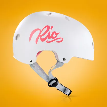 Kask Rio Roller Script biały mat