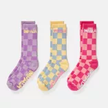 Skarpetki Impala Skate Sock szachownica (3 pak)