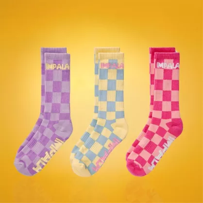 Skarpetki Impala Skate Sock szachownica (3 pak)