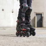 Rolki dziecięce Rollerblade Apex czarno-czerwone