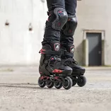 Rolki dziecięce Rollerblade Apex czarno-czerwone