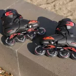 Rolki dziecięce Rollerblade Apex czarno-czerwone