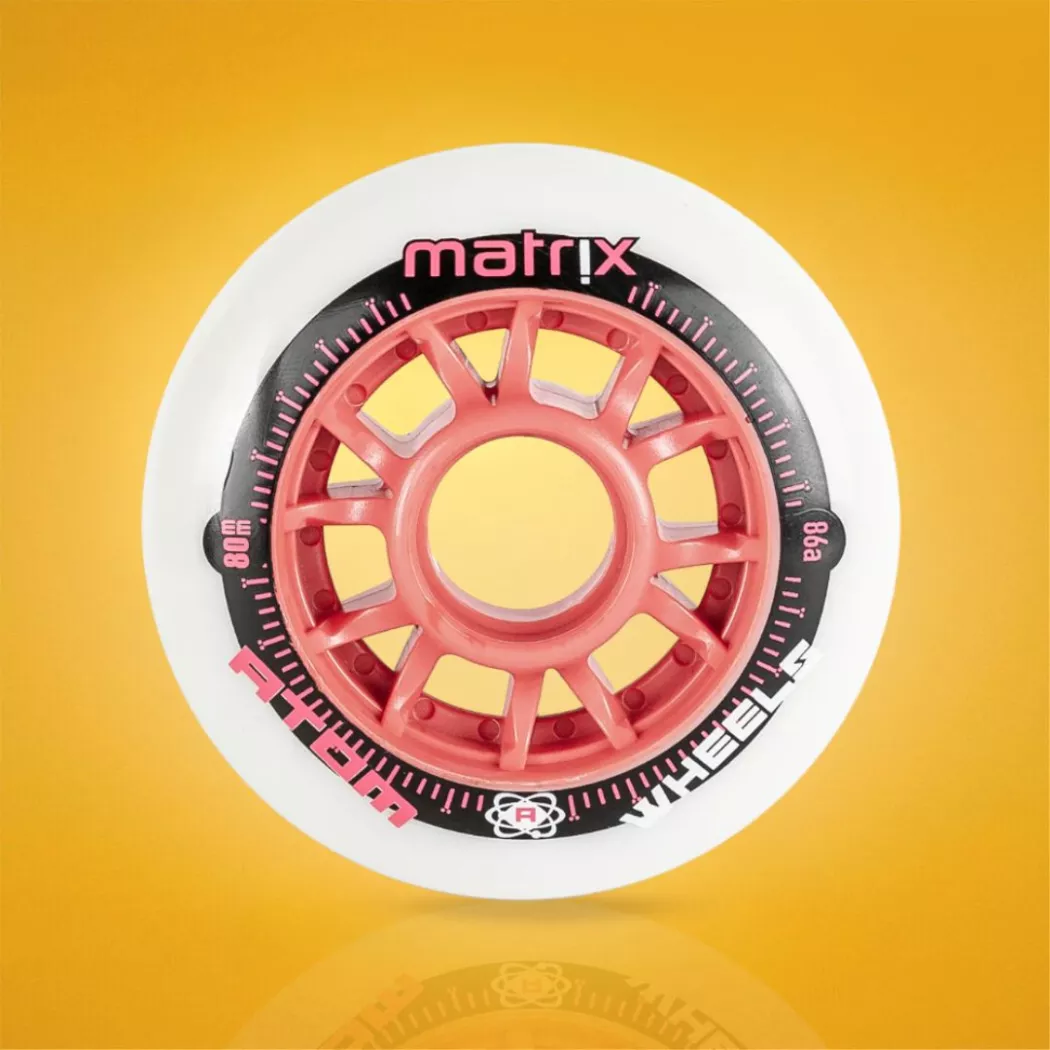 Kółka Atom Wheels Matrix 80mm/86a różowe (8 szt.)