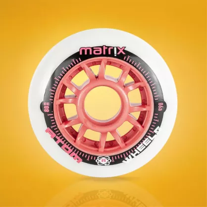 Kółka do rolek Atom Skates Matrix 80 mm / 86A różowe (8 szt.)