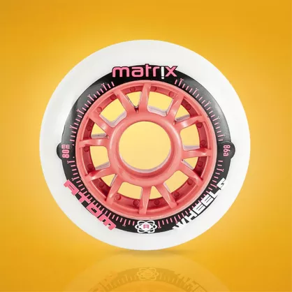 Kółka do rolek Atom Wheels Matrix 80mm/86a różowe (8 szt.)