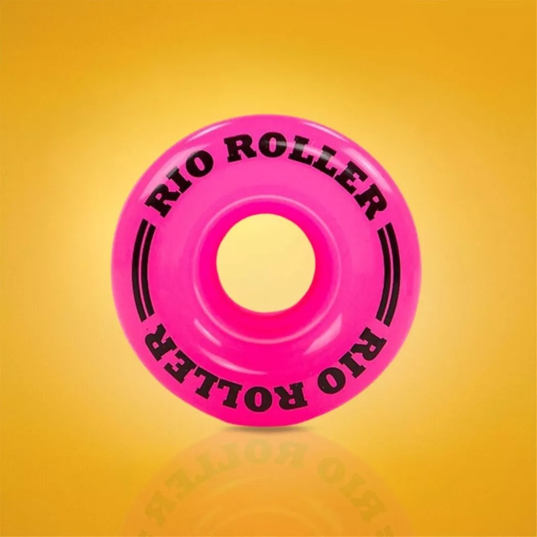 Świecące kółka do wrotek Rio Roller Light Up 58x32mm/82a różowe (4szt.)