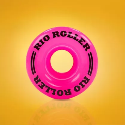 Świecące kółka do wrotek Rio Roller Light Up 58x32mm/82a różowe (4 szt.)
