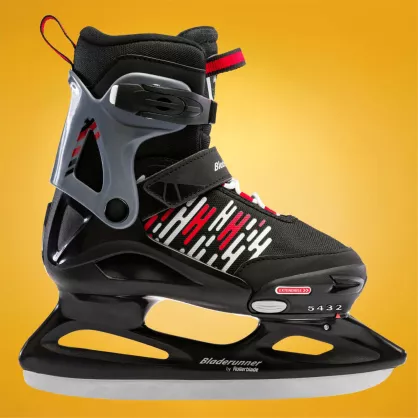 Łyżwy dziecięce regulowane Bladerunner Micro Ice czarno-białe