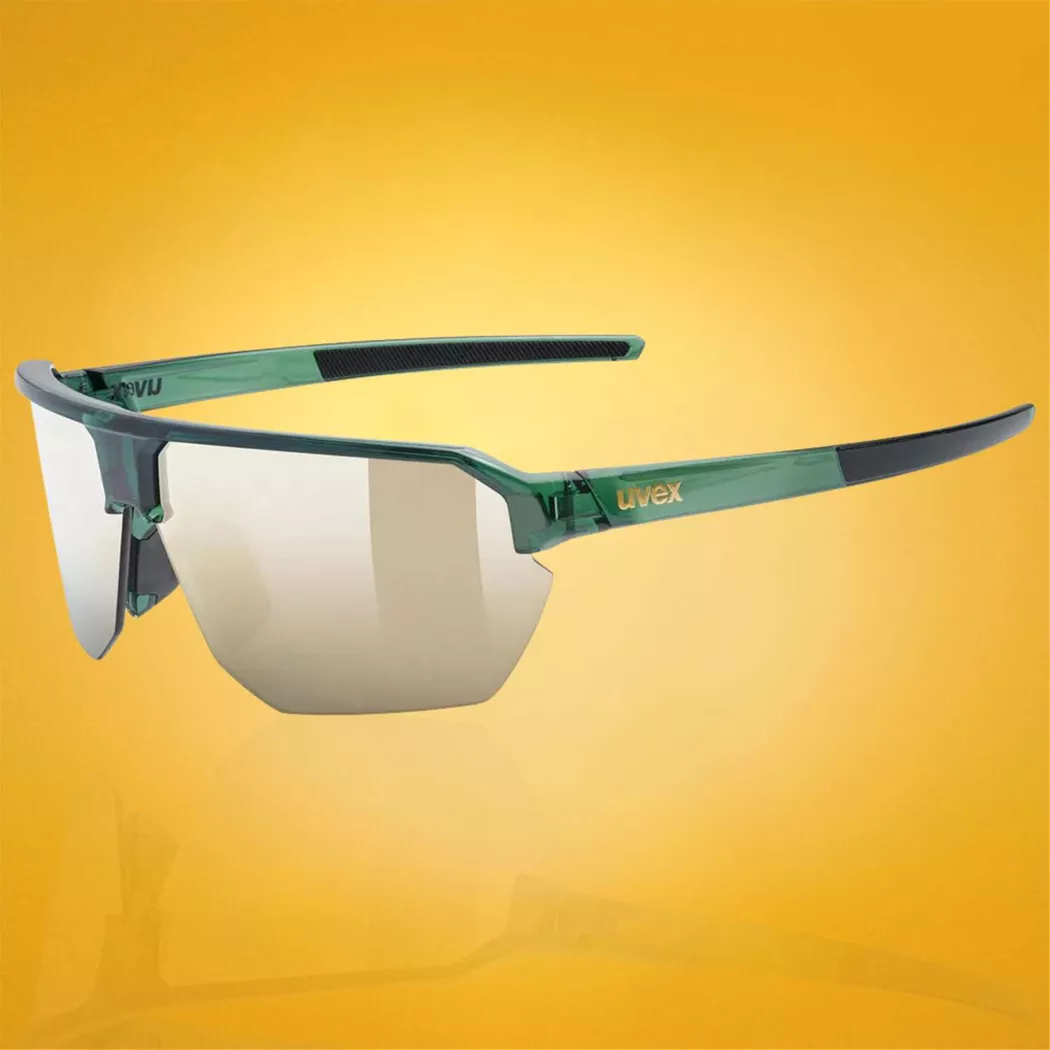 Okulary przeciwsłoneczne UVEX Vectiv set Olive Transparent / Mirror Gold