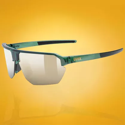 Okulary przeciwsłoneczne UVEX Vectiv set Olive Transparent / Mirror Gold