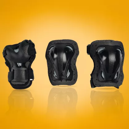 Ochraniacze dziecięce Rollerblade Skate Gear Junior 3-pack czarne