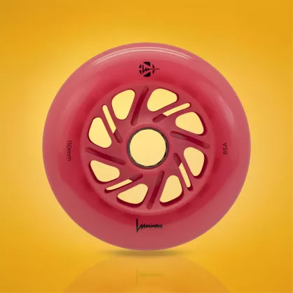 Świecące kółka Luminous LED 110 mm / 85A czerwone (3 szt.)