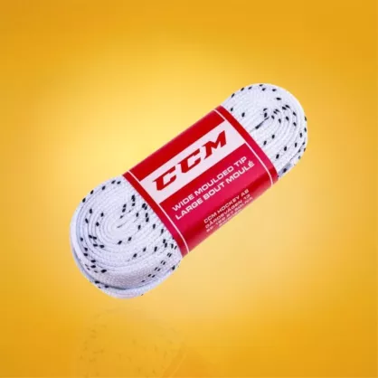 Sznurówki CCM Team szerokie białe