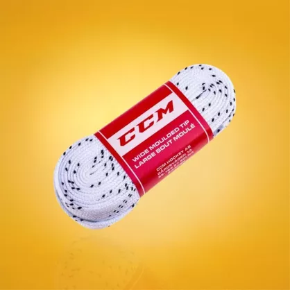 Sznurówki CCM Team szerokie białe