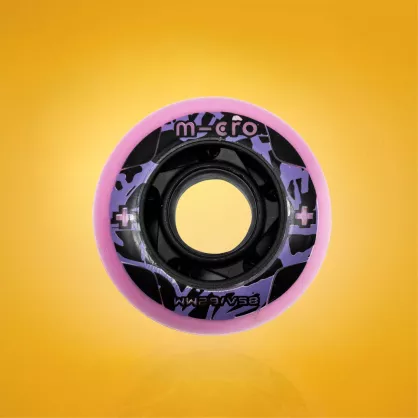 Kółka do rolek dziecięcych Micro Discovery 72 mm / 85A różowe (4 szt.)