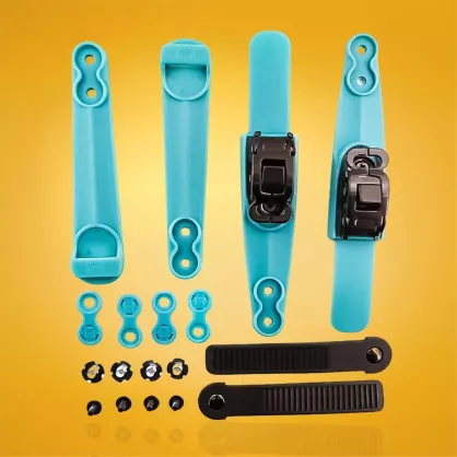 Zestaw dolnych klamer FR Double Strap ciemny morski ze śubami L+P