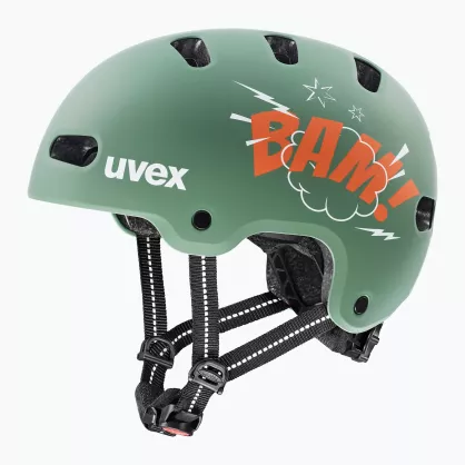 Kask dziecięcy Uvex Kid 4 Style BAM! zielony mat
