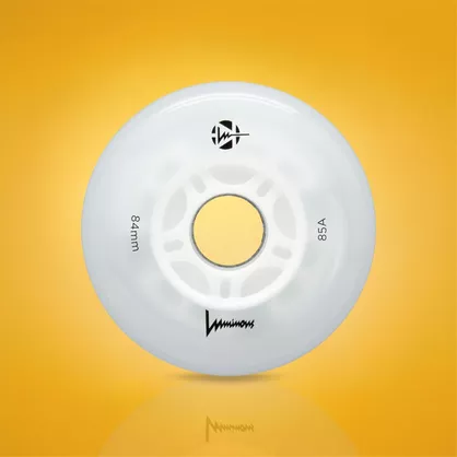 Świecące kółka Luminous LED 84mm/85a białe (4 szt.)