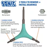 Klucz do rolek Sonic Sports Pro Tool + H jasnoniebieski - 4